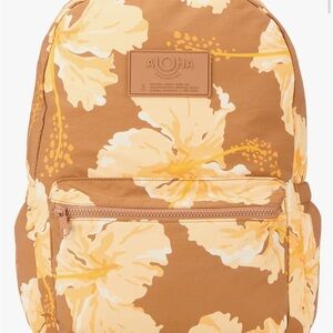 ALOHA Collection Keep It Light Taha’a Toffee Floral Backpack